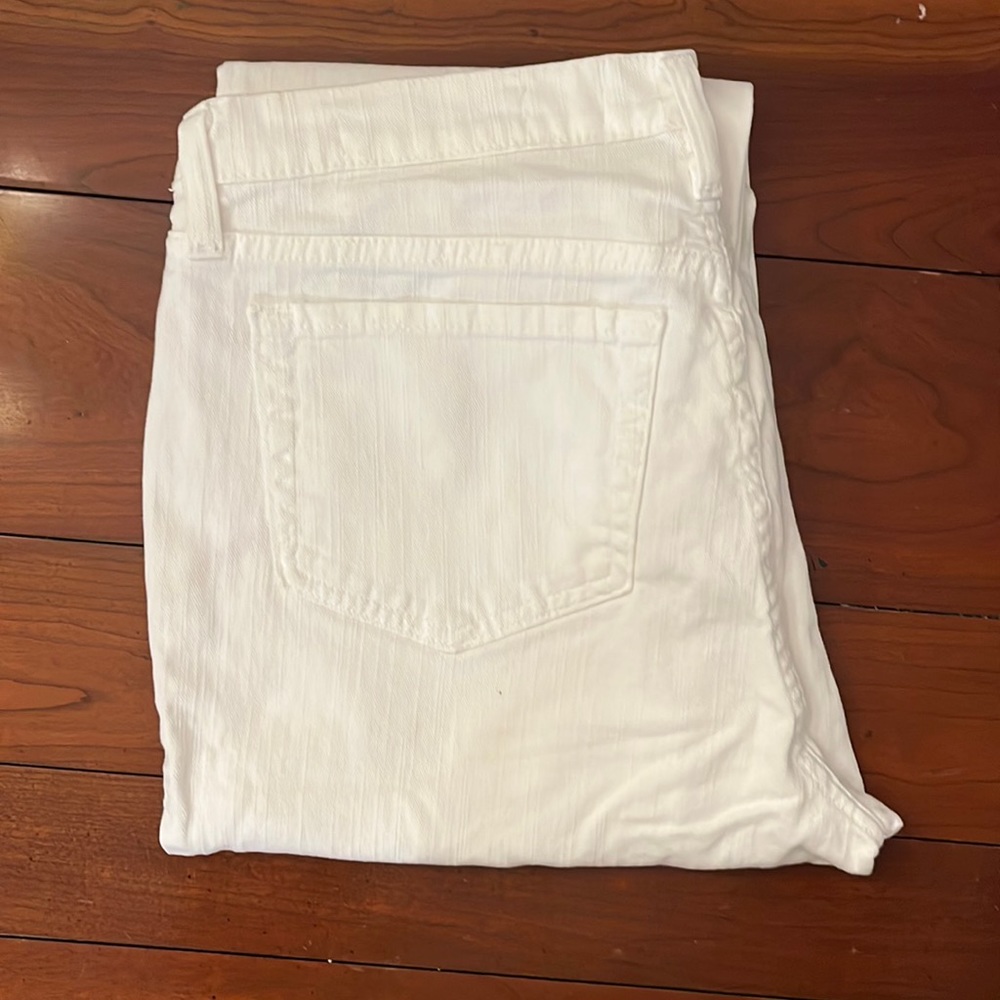 NYDJ White Denim Jeans. Straight leg. Excellent condition.